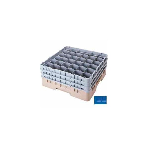Cambro - Camrack  Glass Rack Low Profile 36 Compartments 5-1/4 Max. Height Blue, PK4